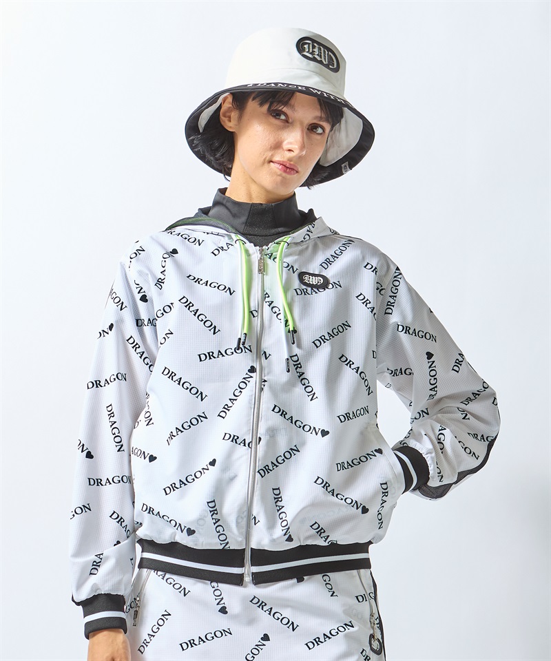 クールドッツロゴプリントブルゾン(WHITE-M)