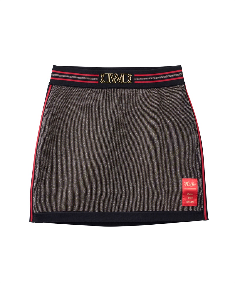 ラメニットスカート(BLACK-M)