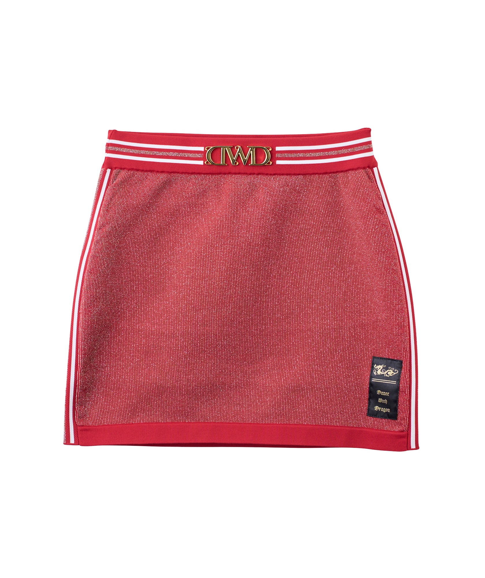 ラメニットスカート(RED-M)