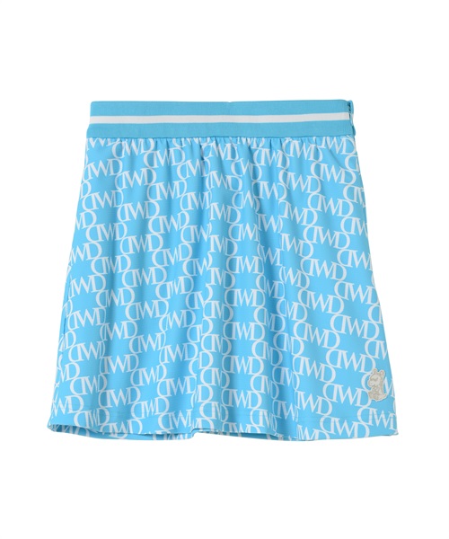 モノグラムプリントスカート(LOGO（BLUE×WHITE）-S)