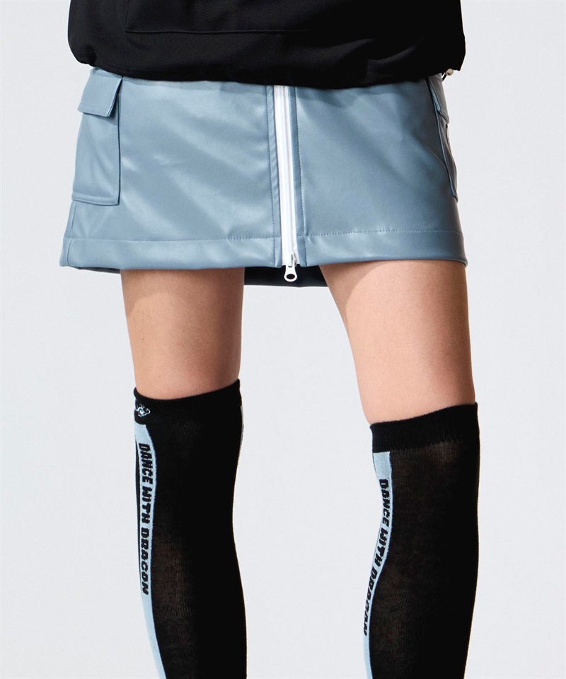 シンセティックレザースカート