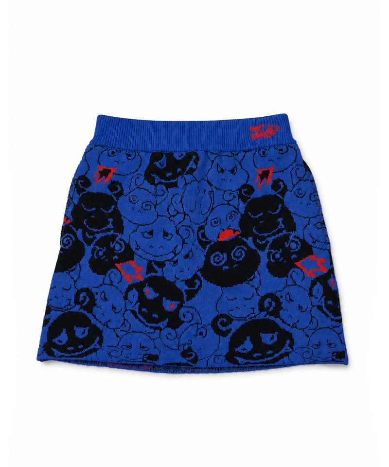 ジャガードニットスカート(NAVY-S)