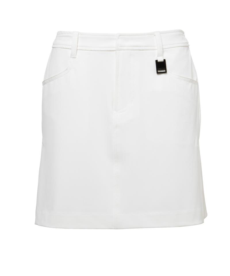BACK BIGロゴサイドプリーツスカート(WHITE-S)
