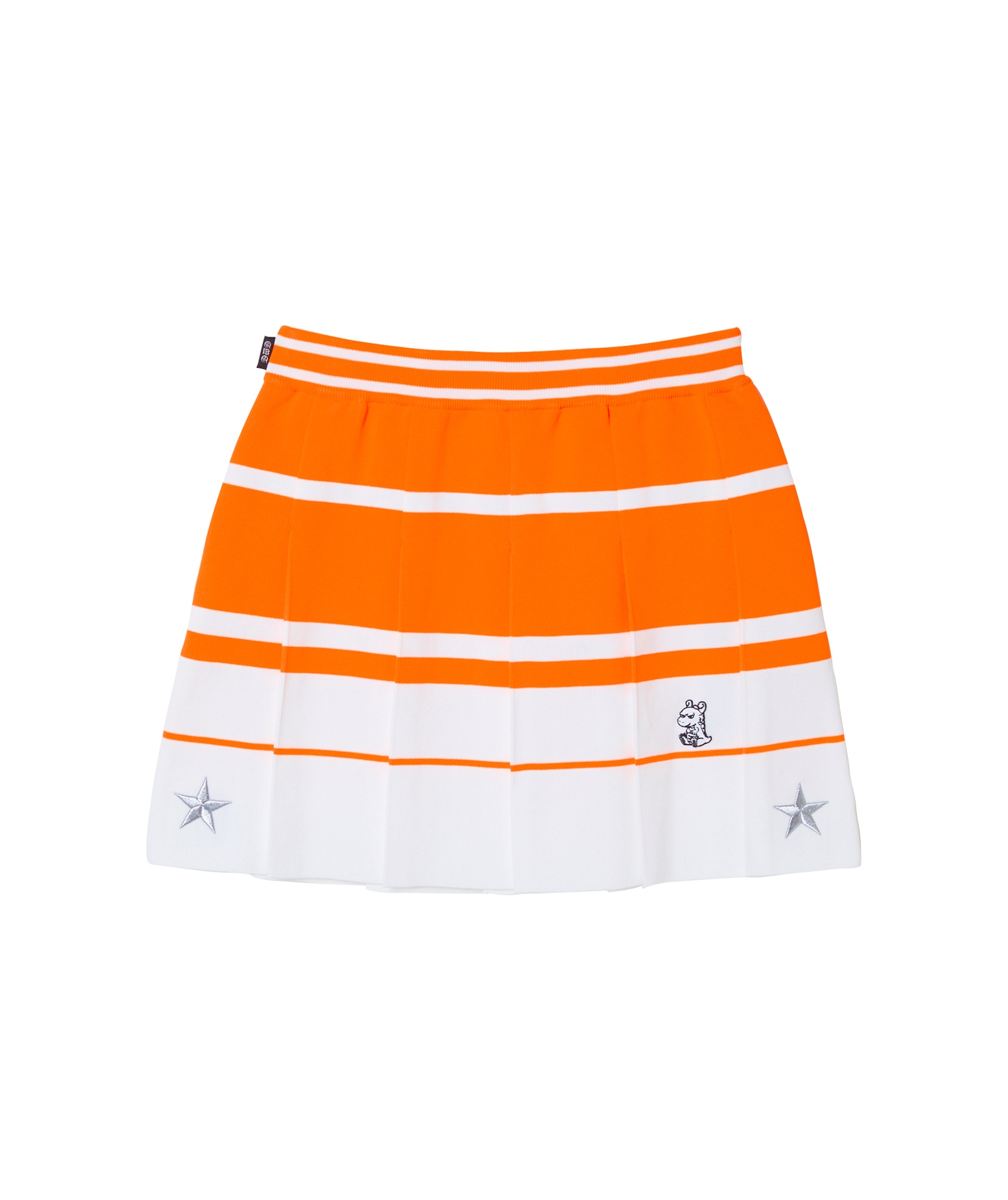 ジャガードボーダータックスカート(ORANGE-M)