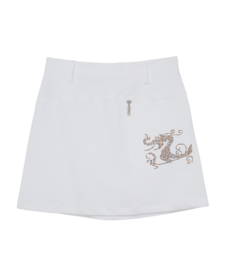 アシメトリーファスナースカート(WHITE-S)