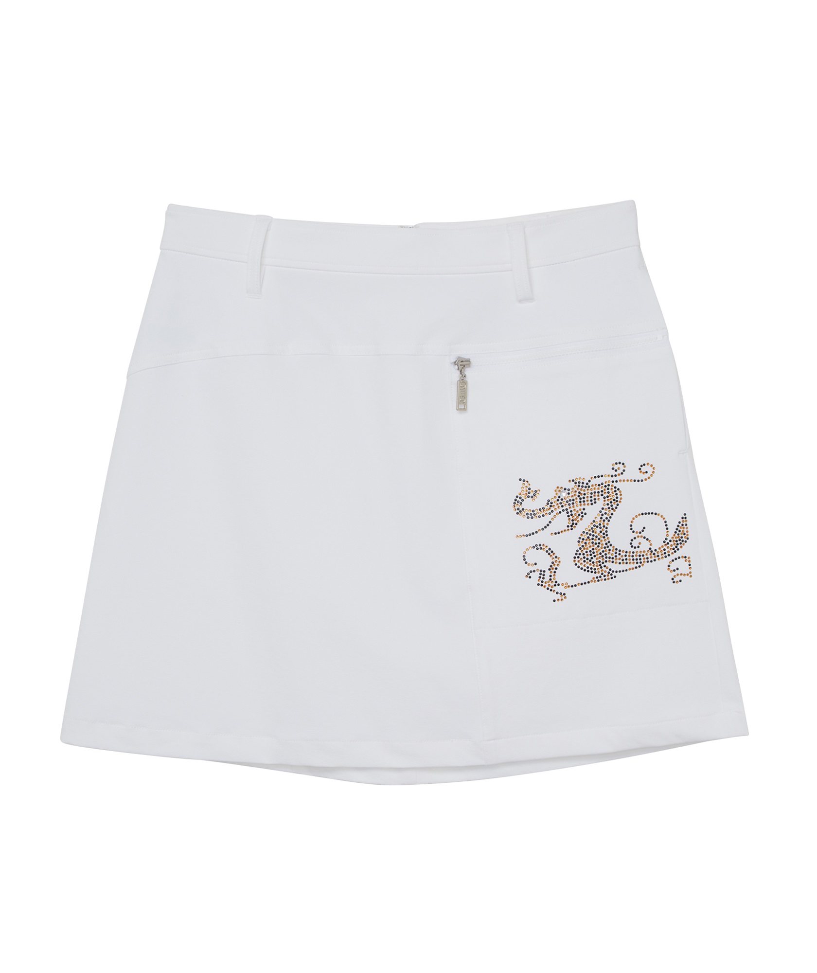 アシメトリーファスナースカート(WHITE-S)