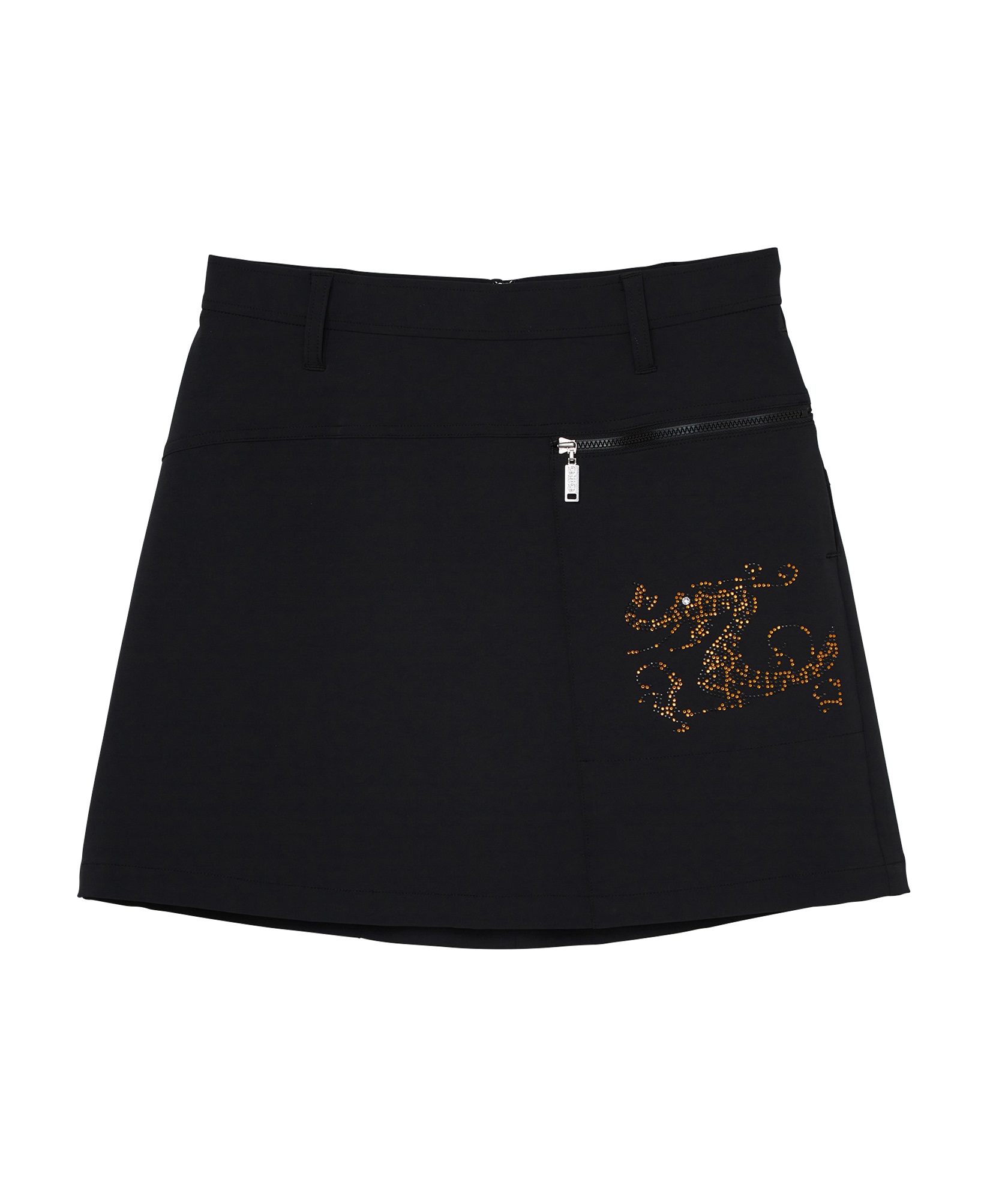 アシメトリーファスナースカート(BLACK-S)