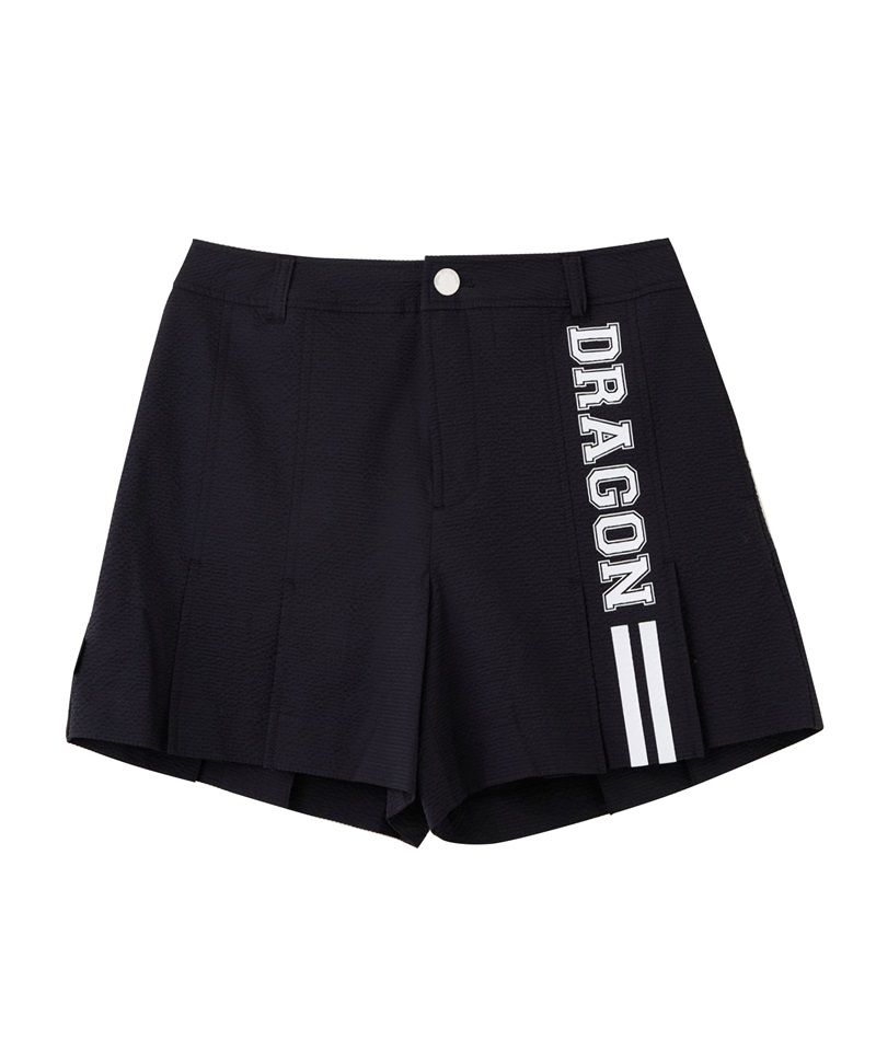 コットンサッカーキュロットスカート(BLACK-S)