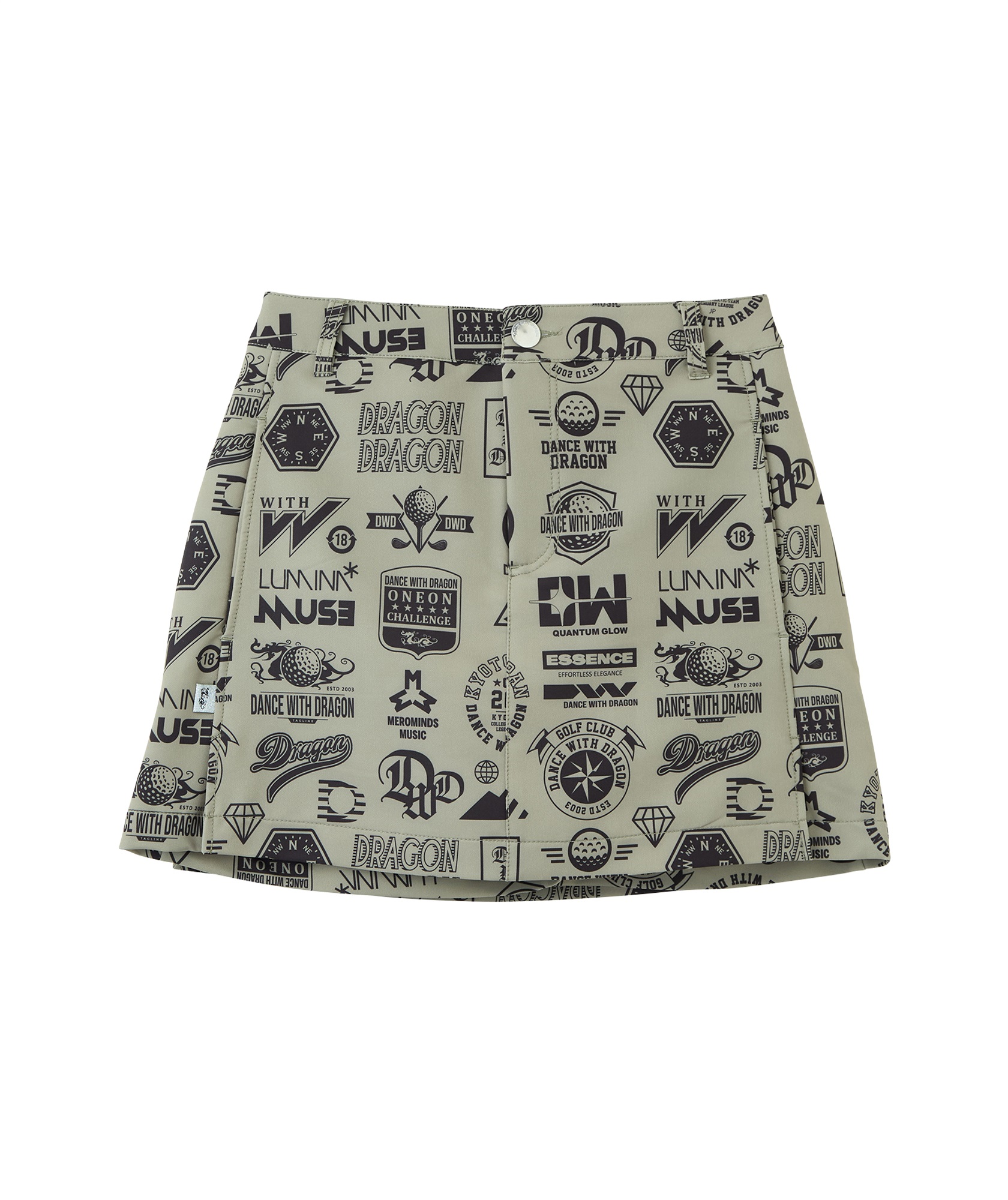 Various marksプリントスカパン(KHAKI-M)