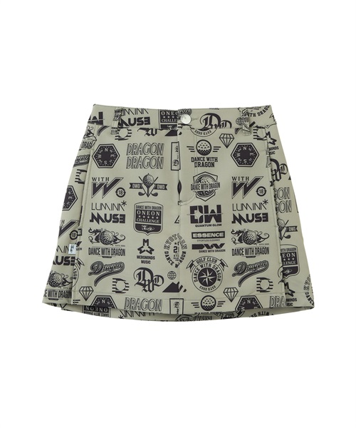 Various marksプリントスカパン(KHAKI-S)