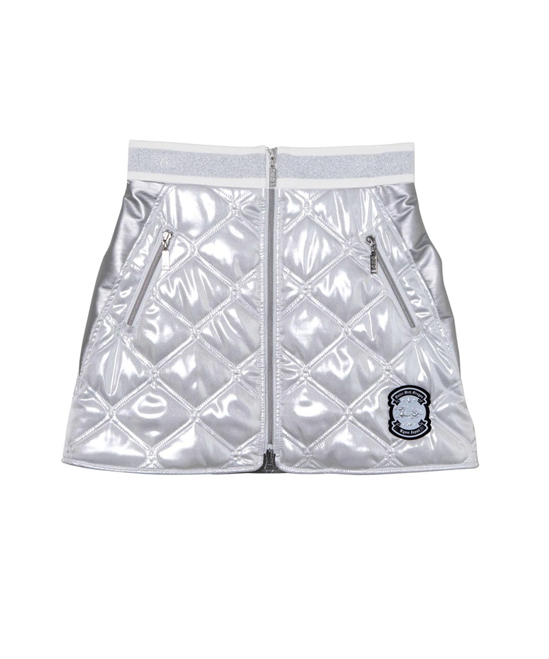 メタリックタフタキルティングスカート(SILVER-S)