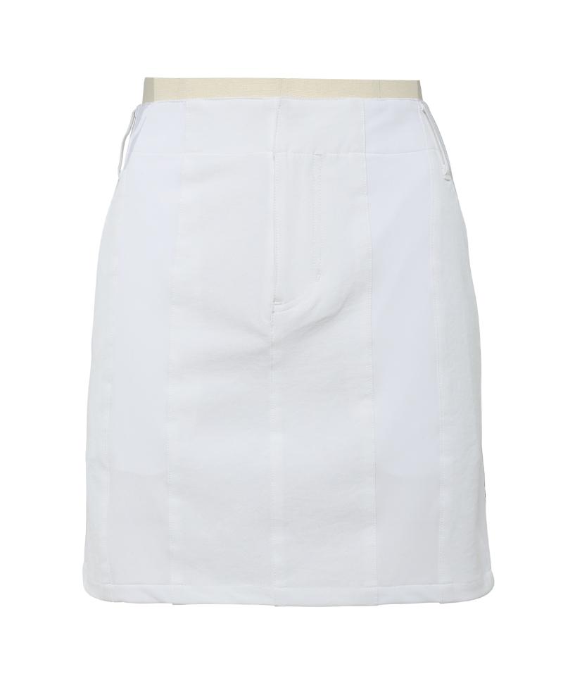 ストレッチ切り替えラインスカート(WHITE-S)