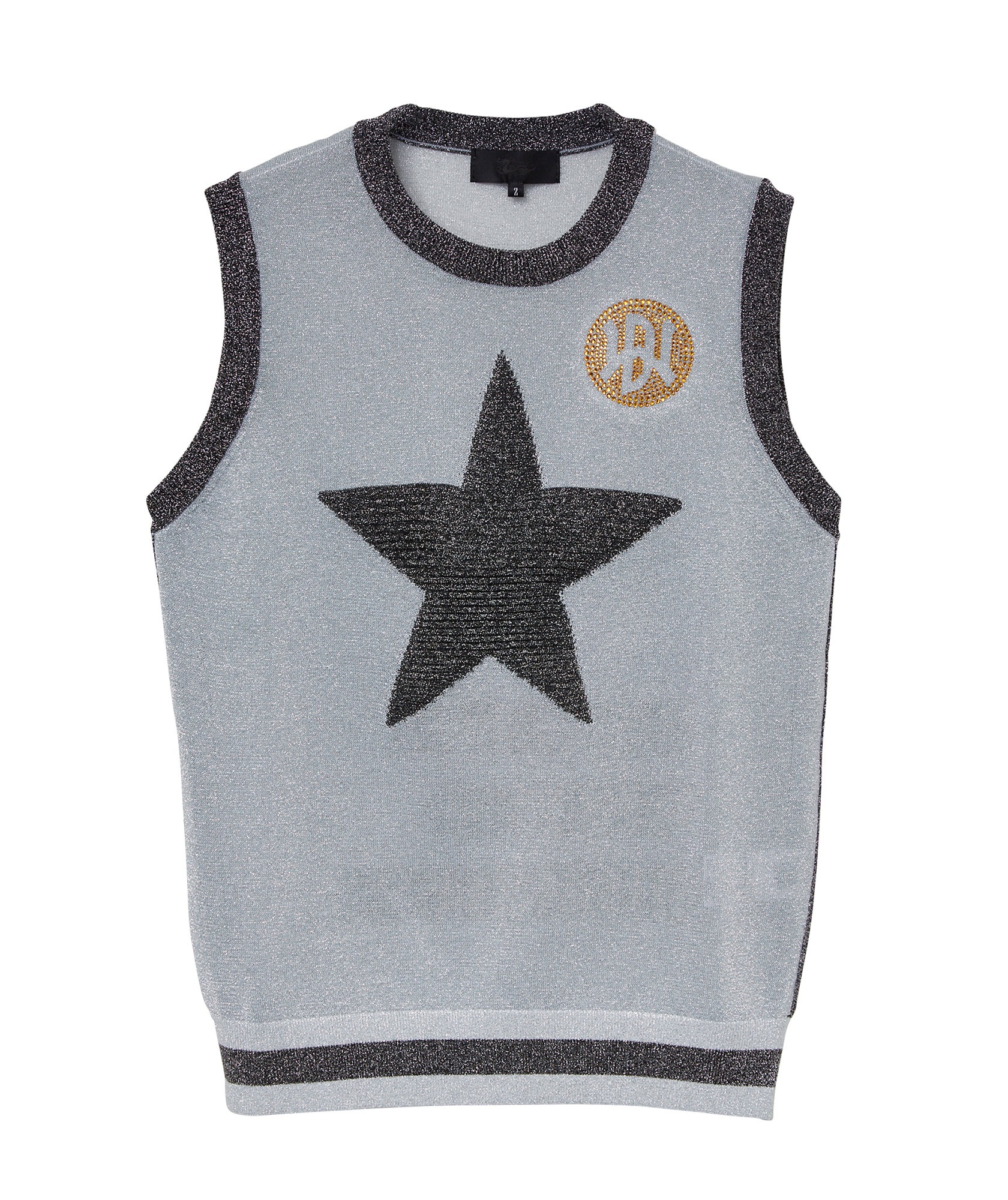 ラメニットベスト(SILVER-M)