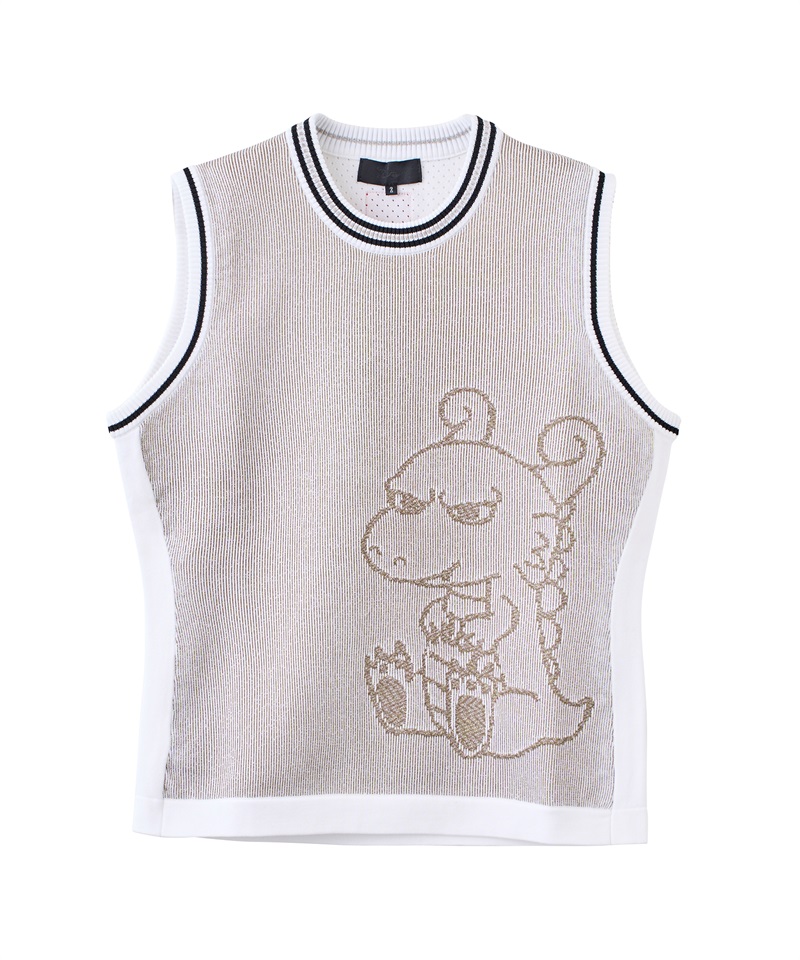 BIGちびドララメニットベスト(WHITE-M)