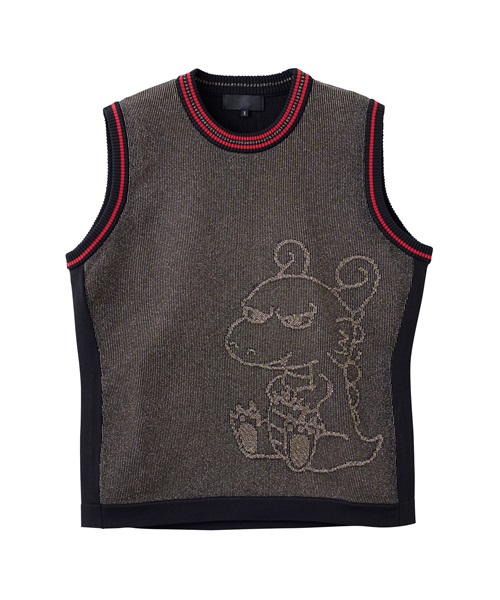 BIGちびドララメニットベスト(BLACK-M)