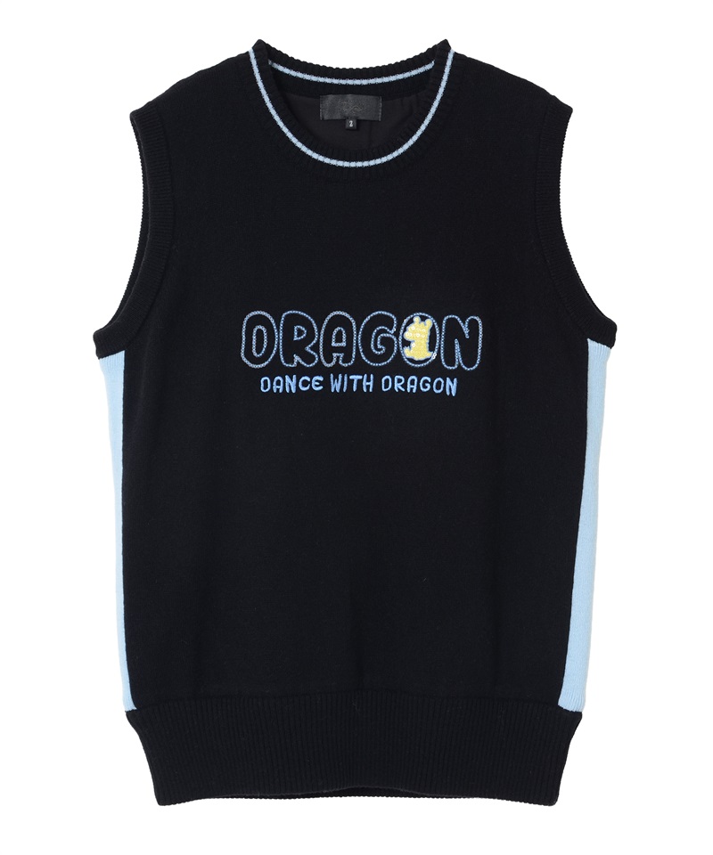 ニットベスト(BLACK-M)