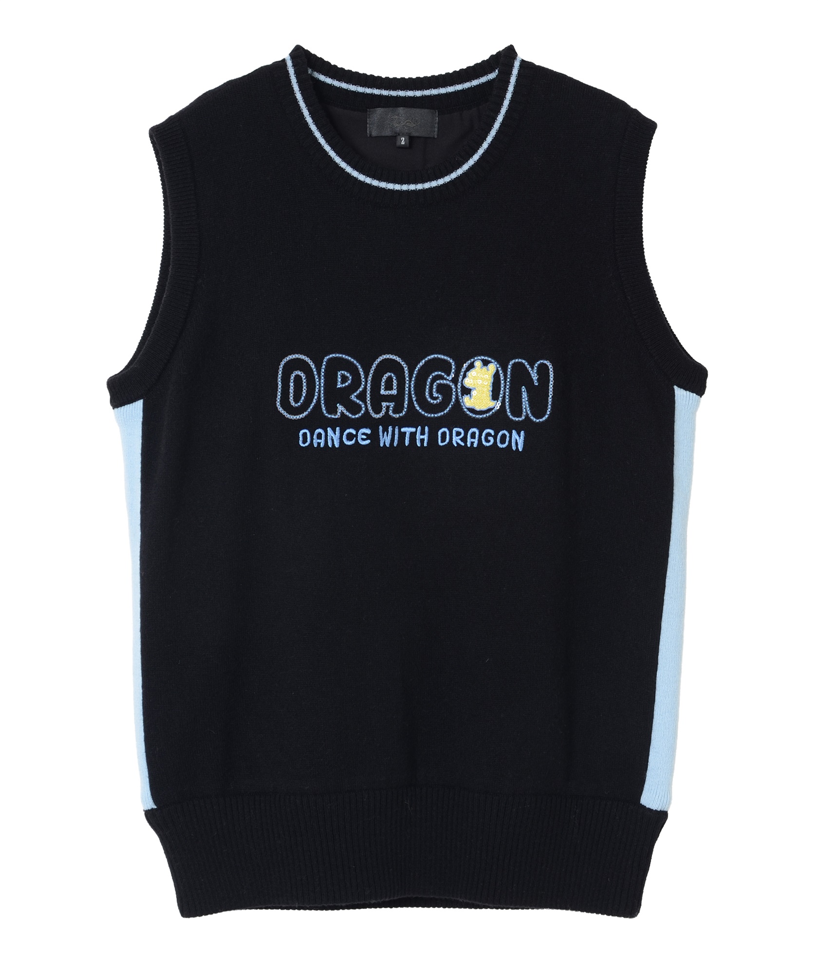ニットベスト(BLACK-M)