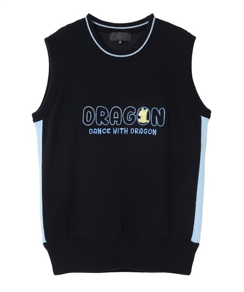 ニットベスト(BLACK-M)