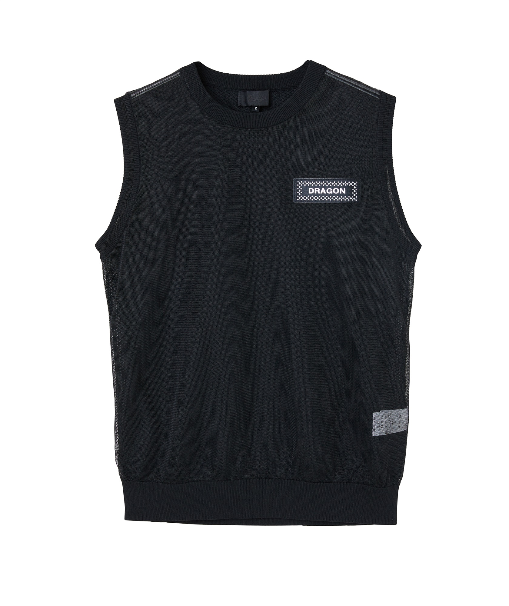 フロントシアーニットベスト(BLACK-M)