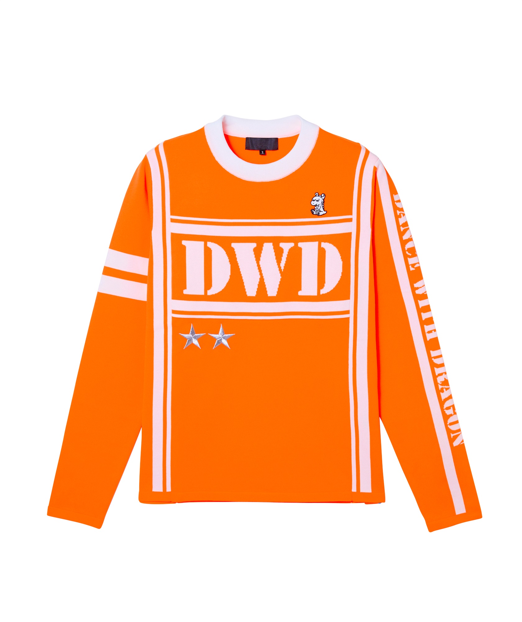 ロゴジャガードセーター(ORANGE-M)