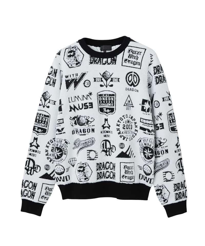 Various marksジャガードニット(WHITE-M)