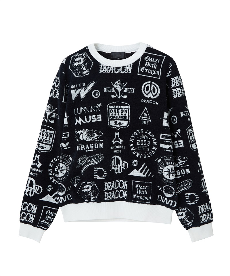 Various marksジャガードニット(BLACK-M)