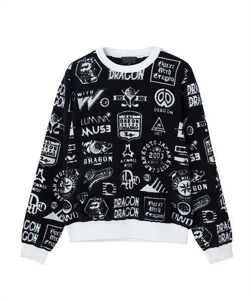 Various marksジャガードニット(BLACK-M)