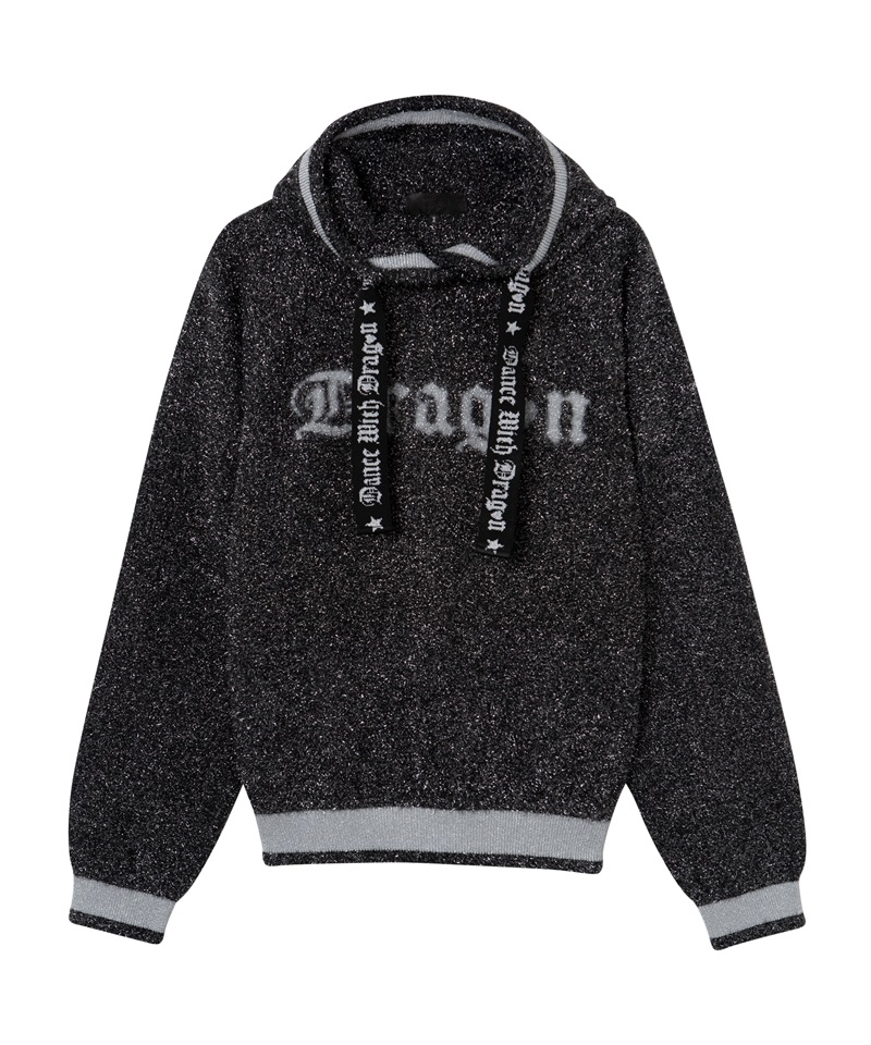 ラメフェザーパーカー(BLACK-M)