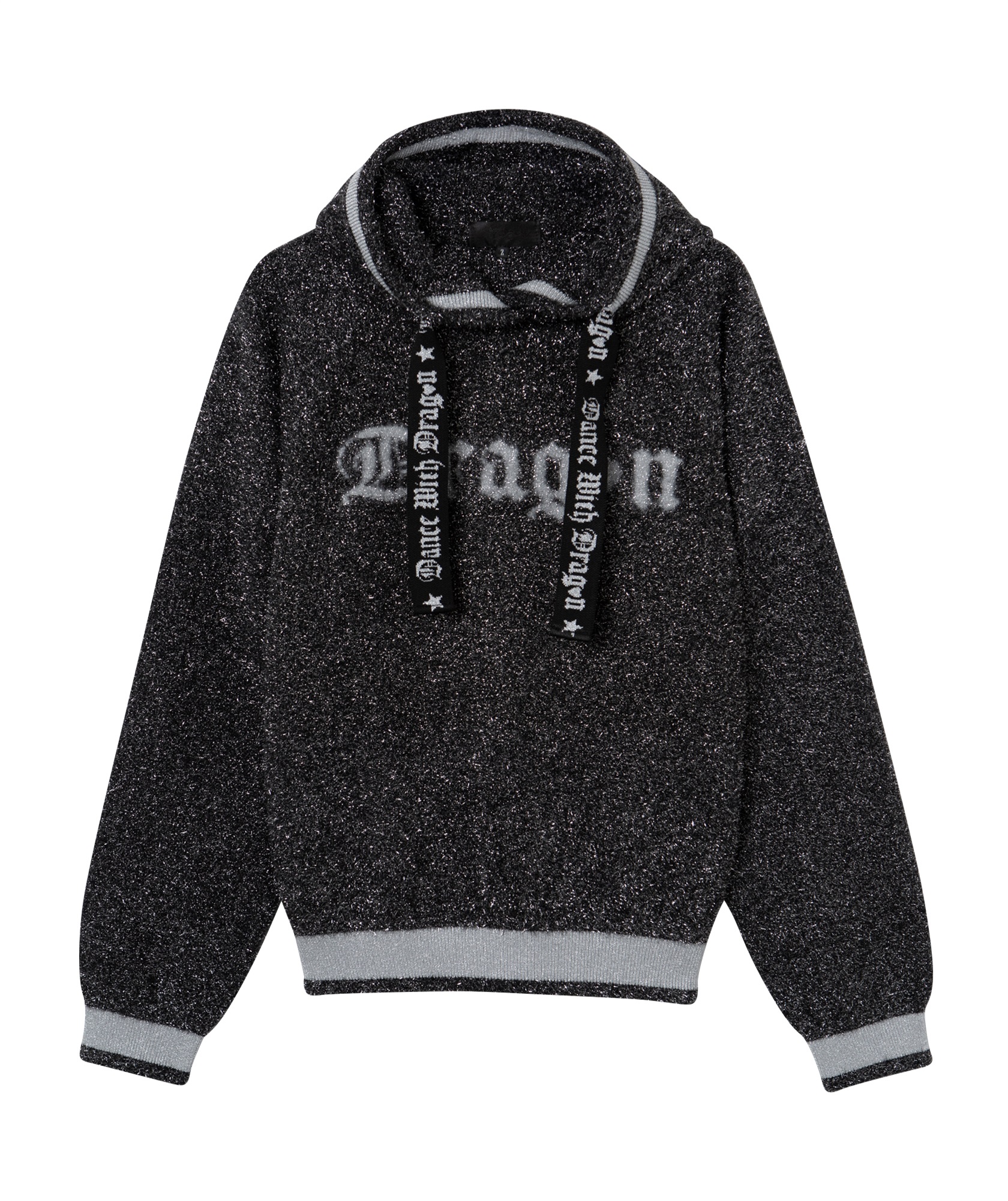 ラメフェザーパーカー(BLACK-M)