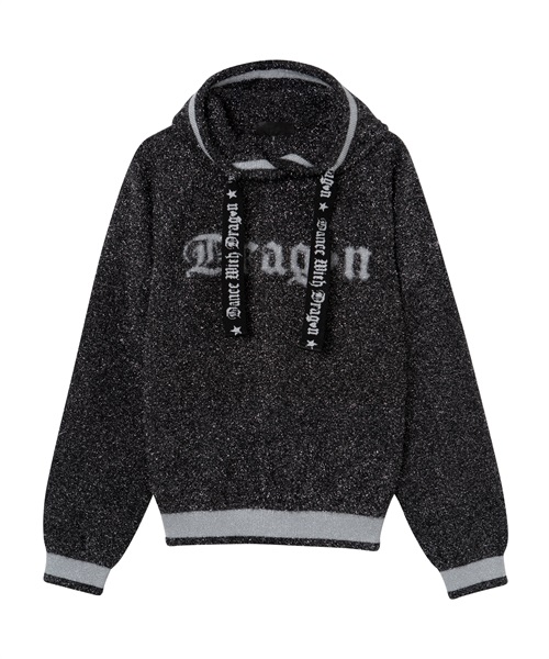 ラメフェザーパーカー(BLACK-M)