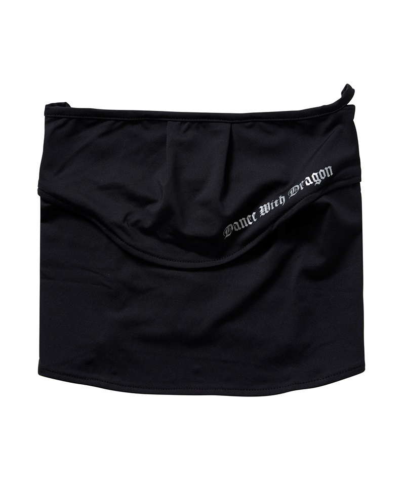 超美品】ダンスウィズドラゴン 中綿切替スカート 黒 前ロゴ総柄