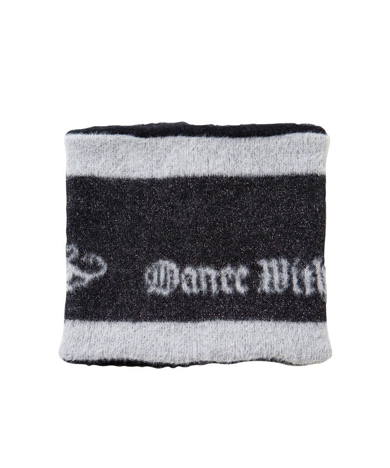 ラメフェザーニッネックウォーマー(BLACK-free)