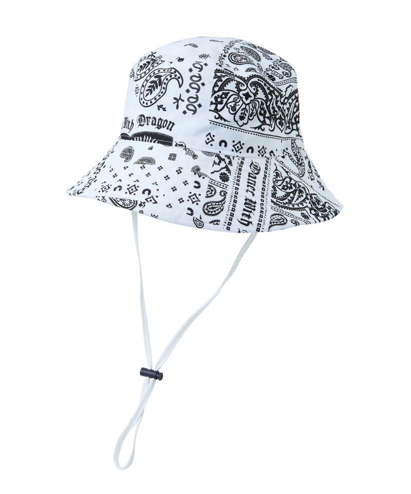 バンダナプリントリバーシブルハット(WHITE-free)
