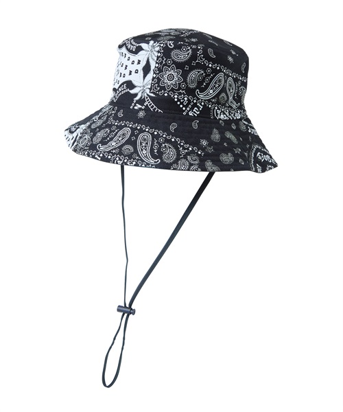 バンダナプリントリバーシブルハット(BLACK-free)