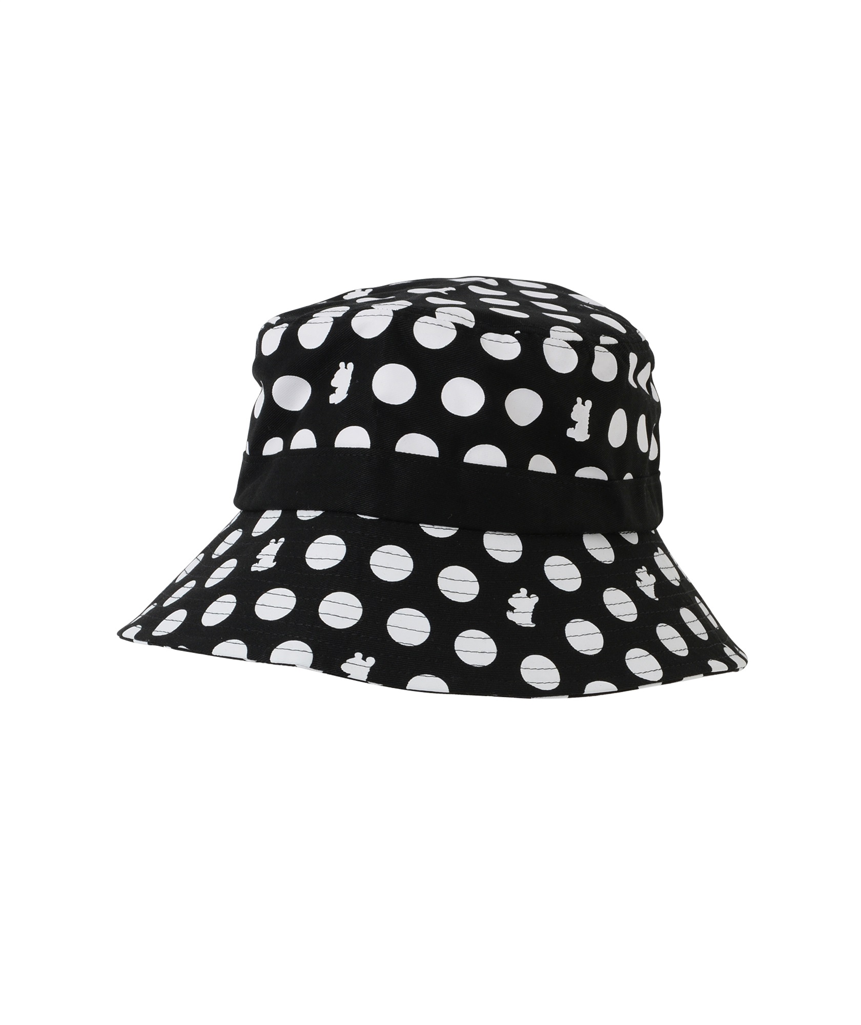 D&Mプリントバケットハット(DOT BLACK / WHITE-free)