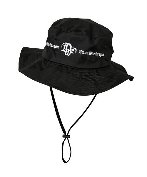 迷彩サイドメッシュバケットハット(BLACK-free)