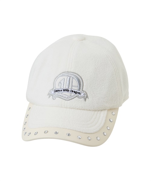 Ｄアップリケフリースキャップ(WHITE-free)