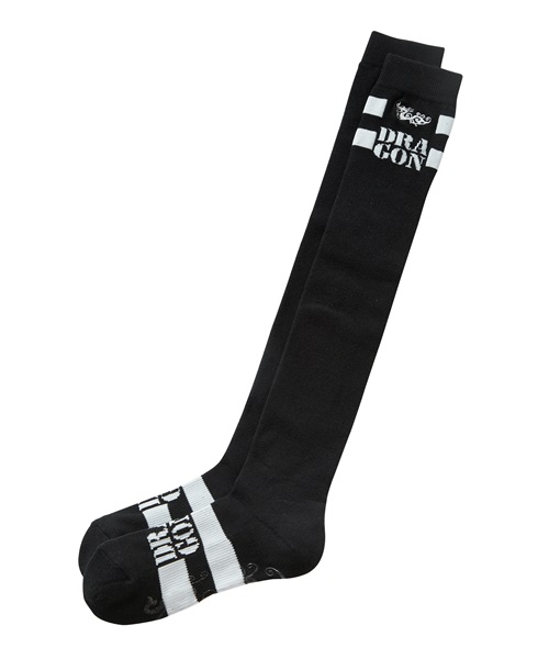 アシメデザインニーハイソックス(BLACK-free)