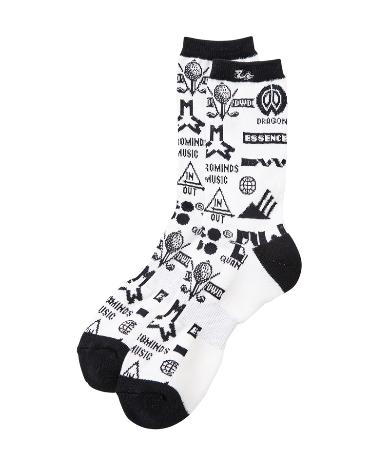 Variou marksジャガードソックス（メンズ）(WHITE-free)