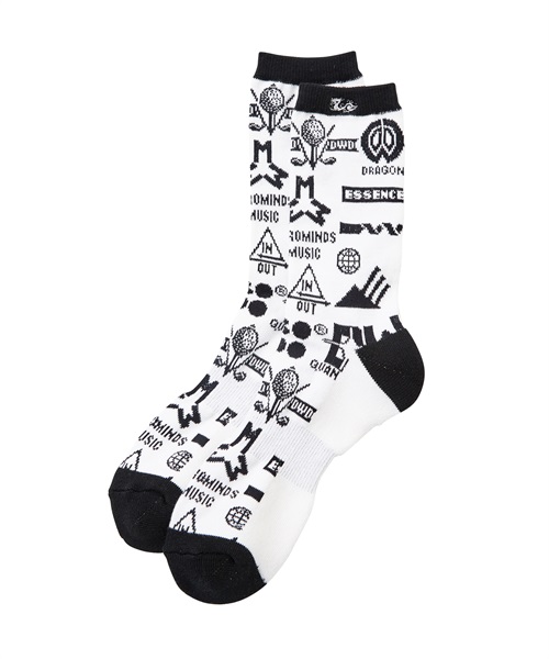 Variou marksジャガードソックス（メンズ）(WHITE-free)