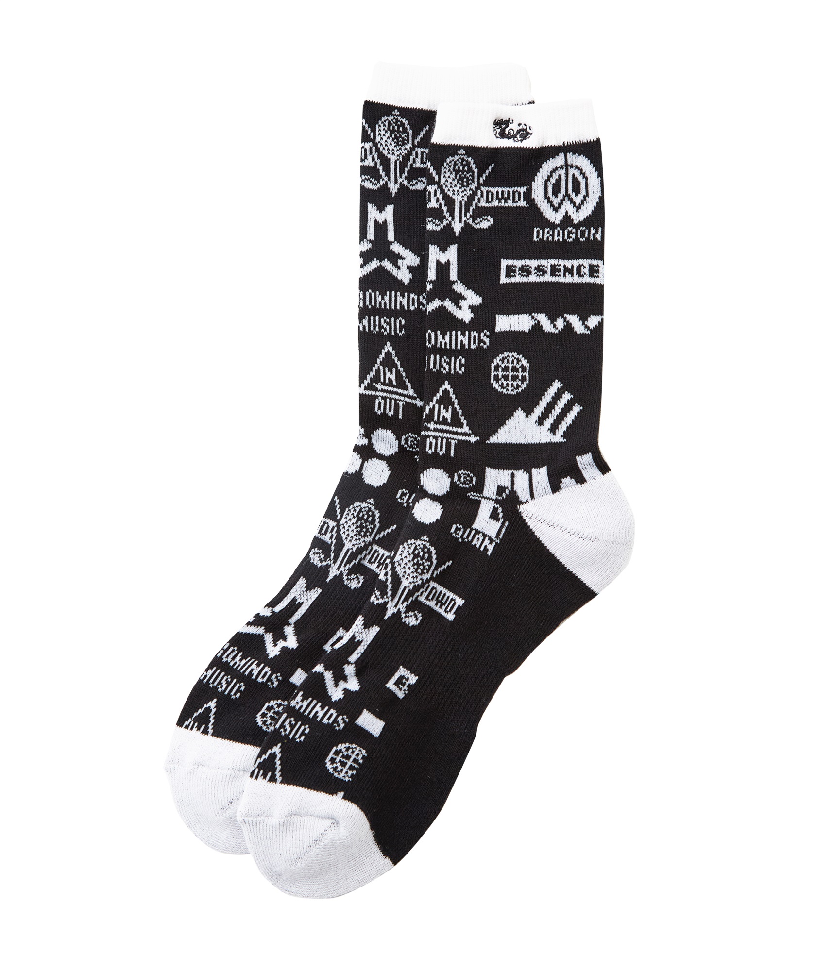 Variou marksジャガードソックス（メンズ）(BLACK-free)