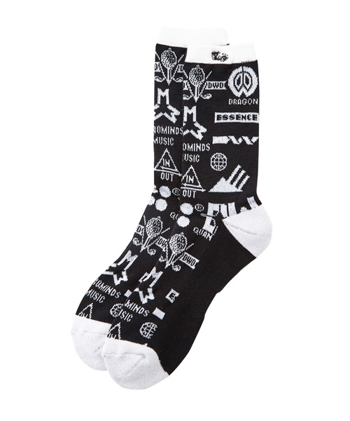 Variou marksジャガードソックス（メンズ）(BLACK-free)