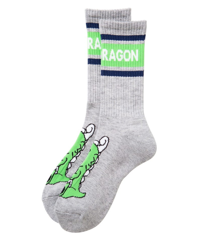 チビドラ配色ソックス（レディース）(GRAY-free)