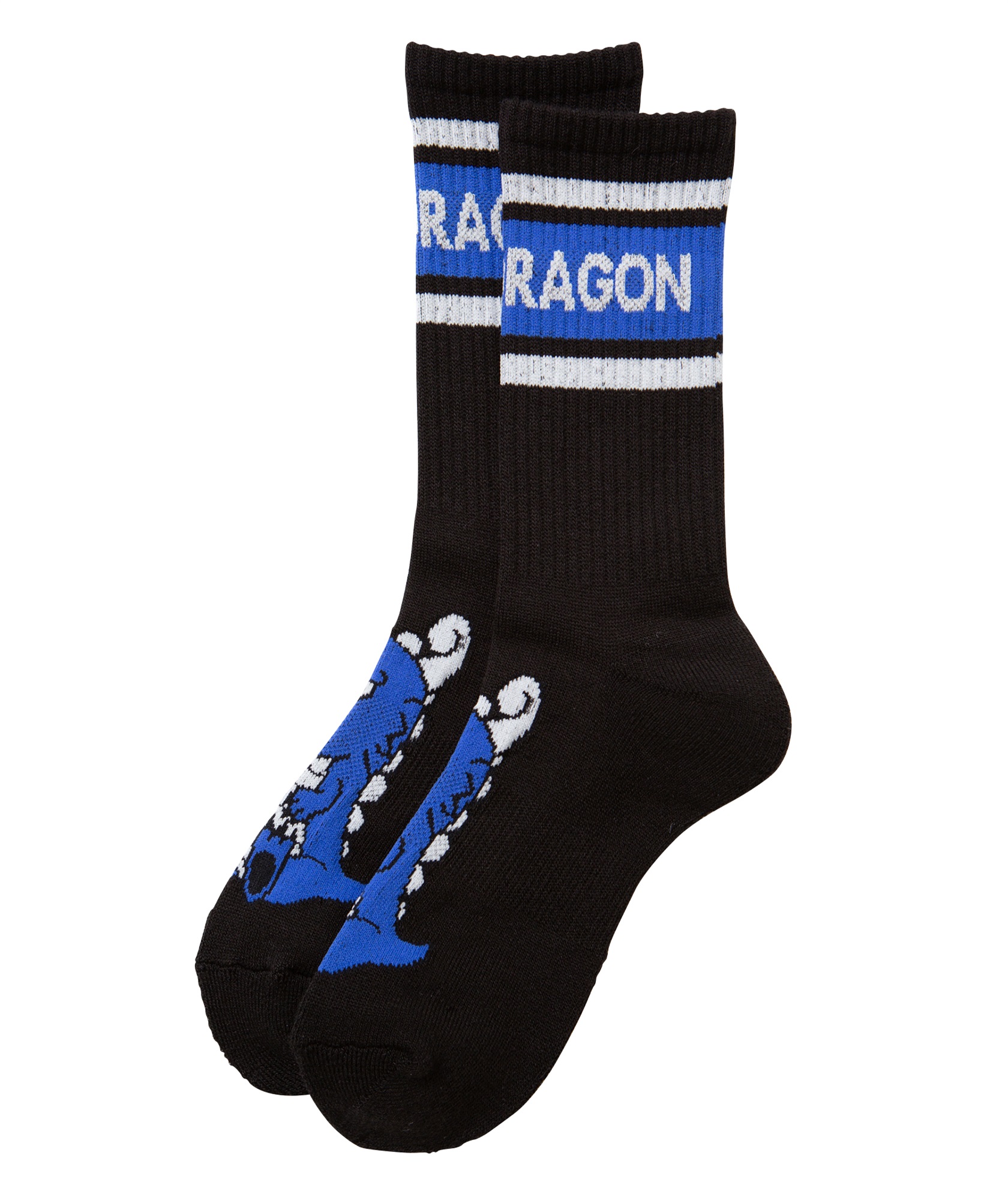 チビドラ配色ソックス（レディース）(BLACK-free)