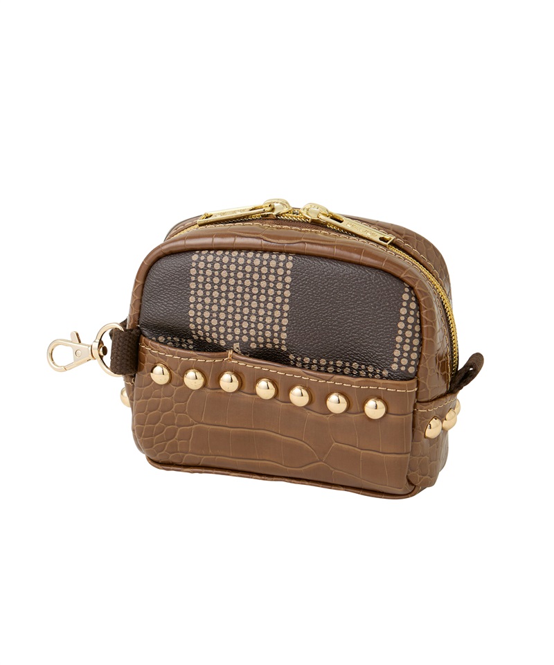 DOTチェックマルチポーチ