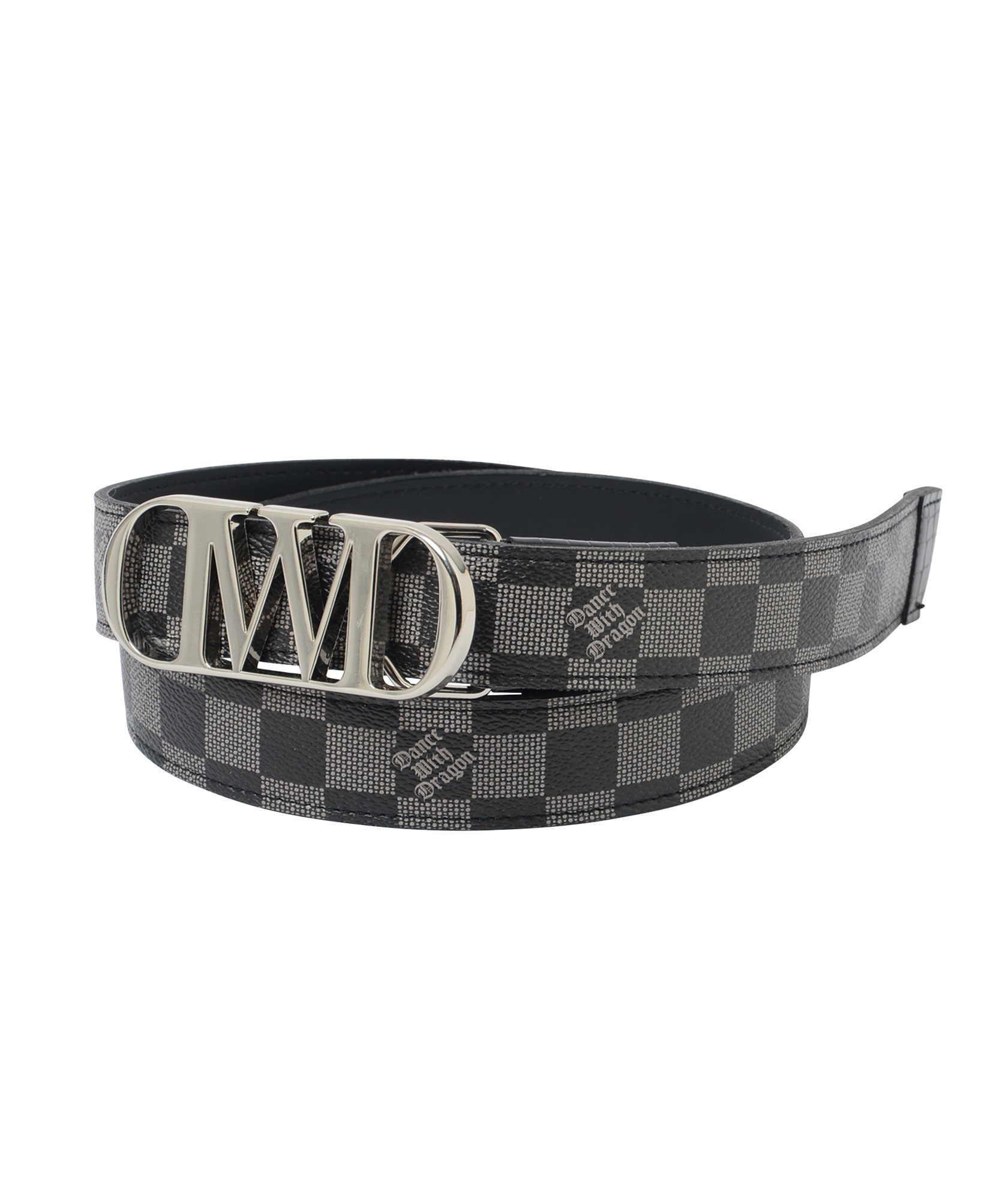 DWDバックルDOTチェックベルト(BLACK-M)