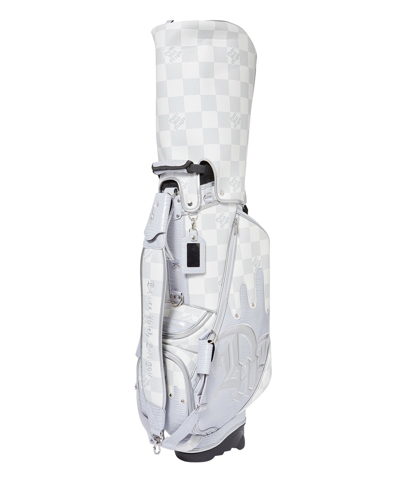 ＤＯＴチェックスタンドキャディバッグ(WHITE)