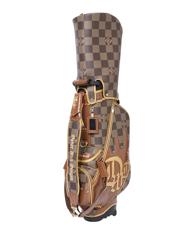 ＤＯＴチェックスタンドキャディバッグ(DK BROWN)