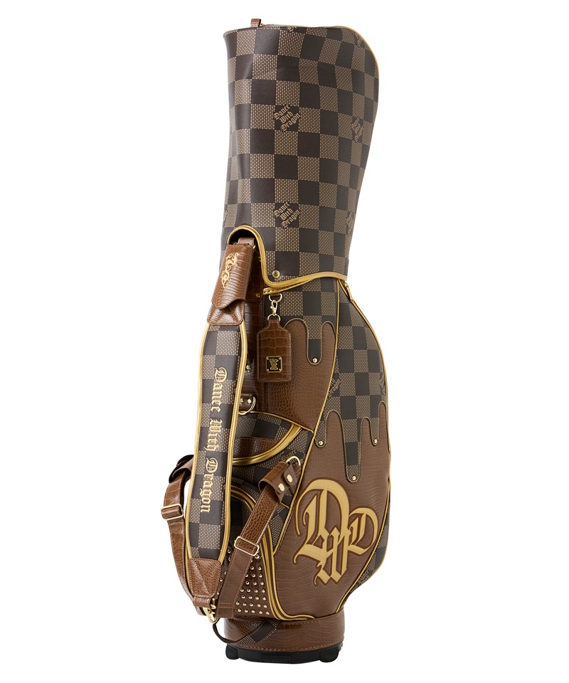 ＤＯＴチェックキャディバッグⅡ(DK BROWN-free)