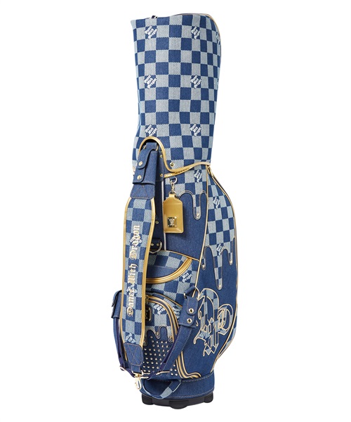 デニムDOTチェックキャディバッグ(NAVY-free)